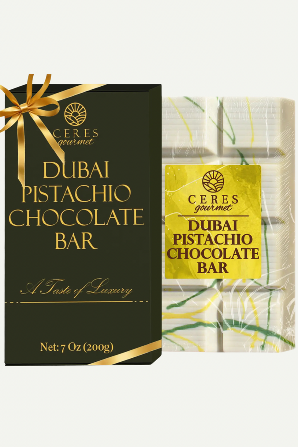 White Dubai Chocolate Crispy Knafeh Pistachio Bar Gift Ready