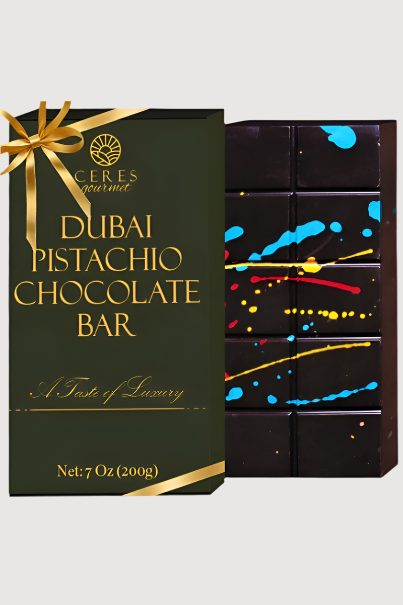 Dark Chocolate Dubai Crispy Knafeh Pistachio Bar