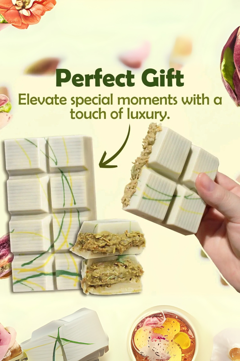 White Dubai Chocolate Crispy Knafeh Pistachio Bar Gift Ready