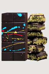 Dark Chocolate Dubai Crispy Knafeh Pistachio Bar