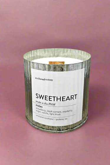 Sweetheart Valentine's Day Rustic Vintage Candle