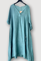 VNeck Linen Dress