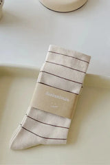 Simple Striped Soft Cotton Socks