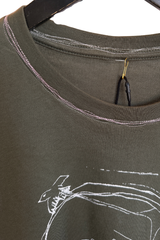Women's Regular Fit Silk Screen Tee w/Details