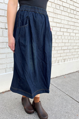 Split Joint Denim Skirt