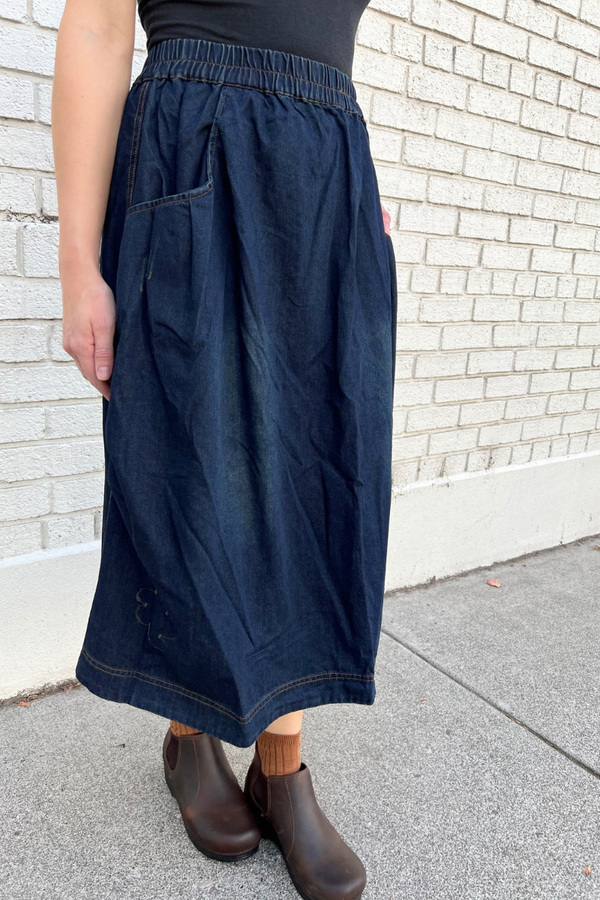 Split Joint Denim Skirt