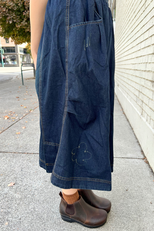 Split Joint Denim Skirt