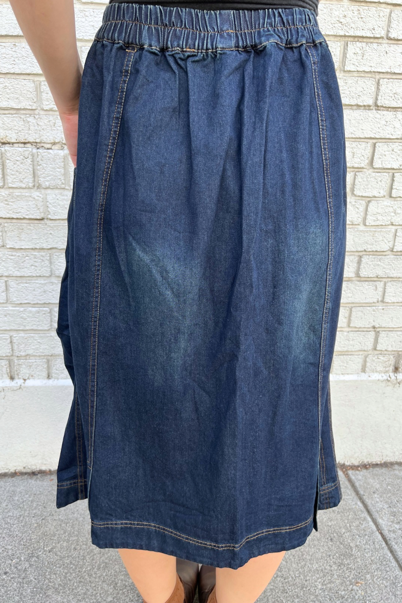 Split Joint Denim Skirt