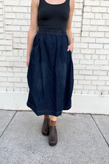 Split Joint Denim Skirt