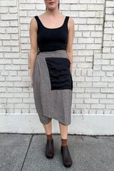 Split-Joint Cropped Linen Pants