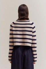 Striped Mock Sweater