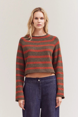 Striped Mock Sweater