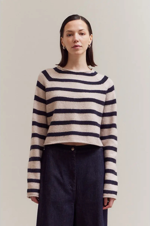 Striped Mock Sweater