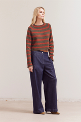 Striped Mock Sweater