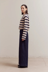 Striped Mock Sweater