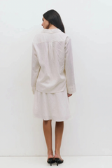The Alexandra Skirt | Sheer Pinstripe Asymmetrical Skirt