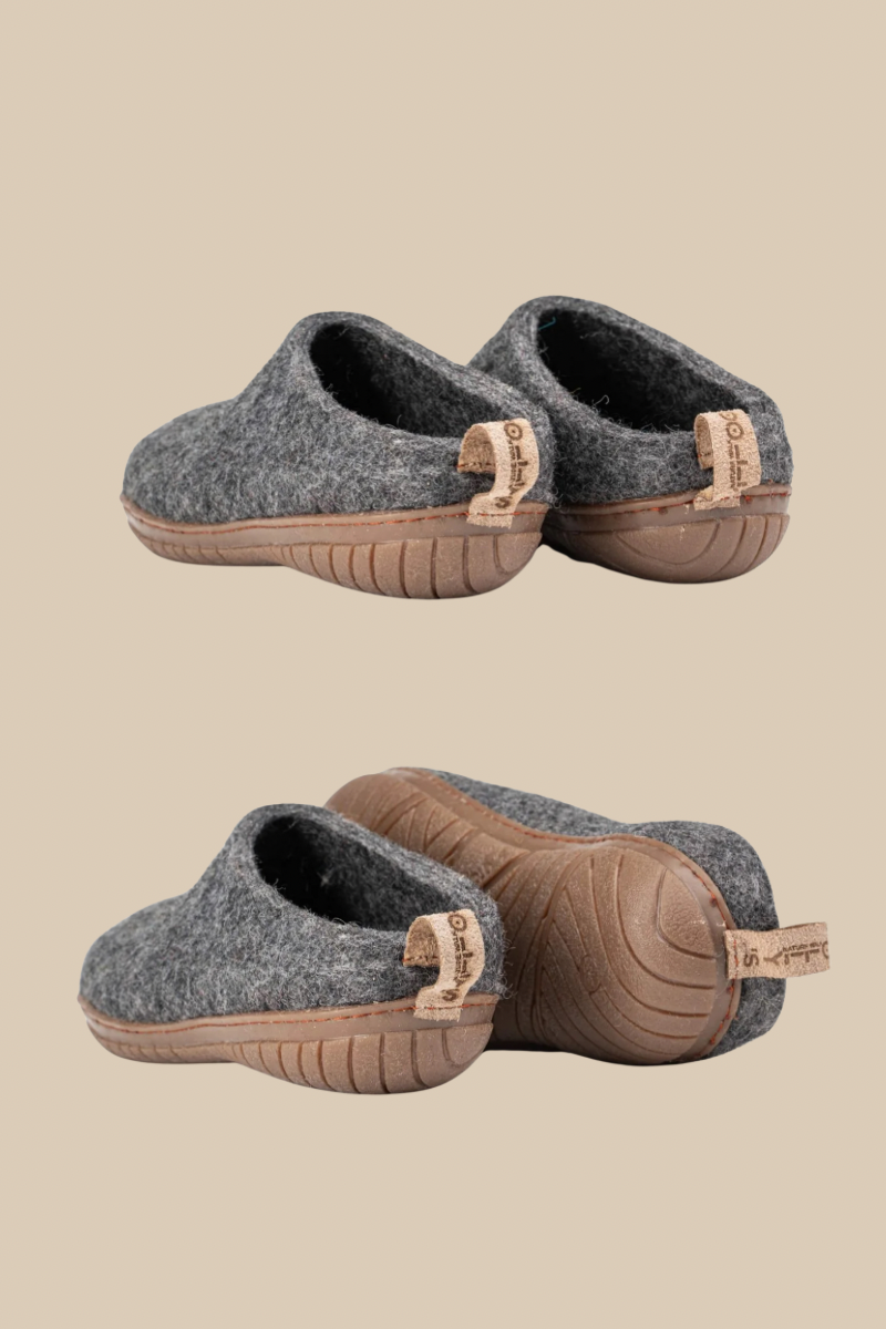 Unisex Outdoor Open Heel Slippers with Rubber Sole