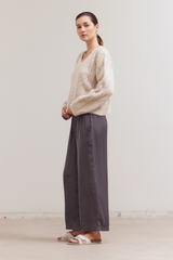 V-Neck Cable Sweater