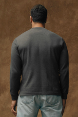 Waffle Knit Thermal Crewneck Top