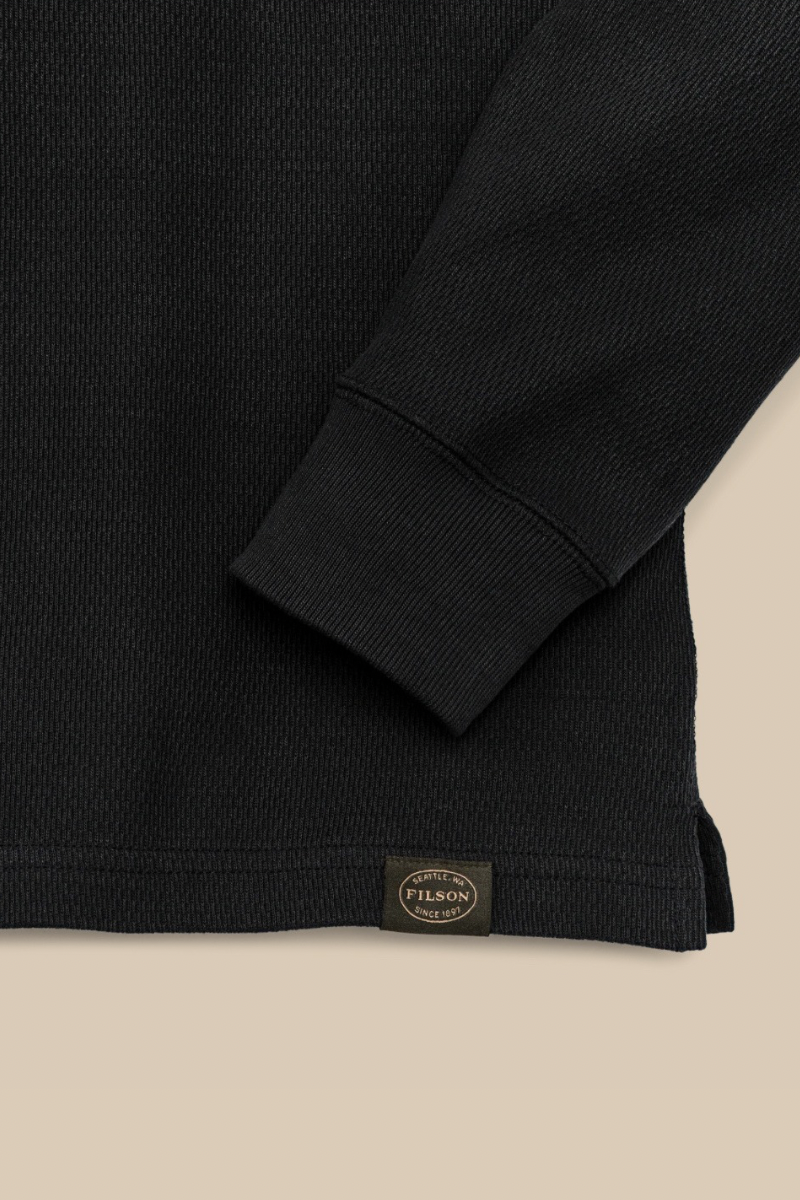 Waffle Knit Thermal Crewneck Top