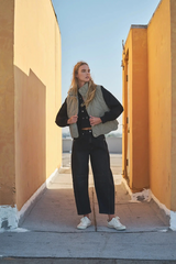 Wave Hem Quilted Vest