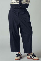 Wide-Leg Cropped Utility Pants