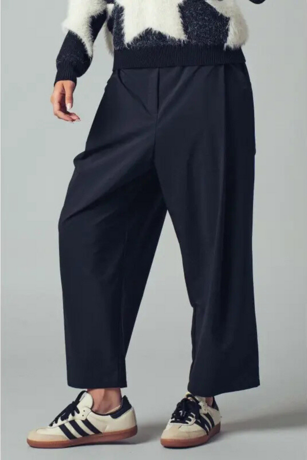 Wide-Leg Cropped Utility Pants