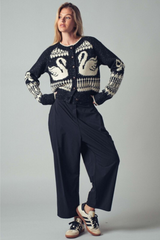 Wide-Leg Cropped Utility Pants