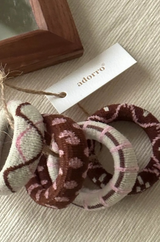 Winter Patterned Thick Seamless Hair Ties (Set of 4)