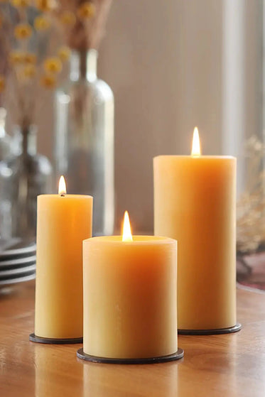 Beeswax 3" X 3.5" Pillar