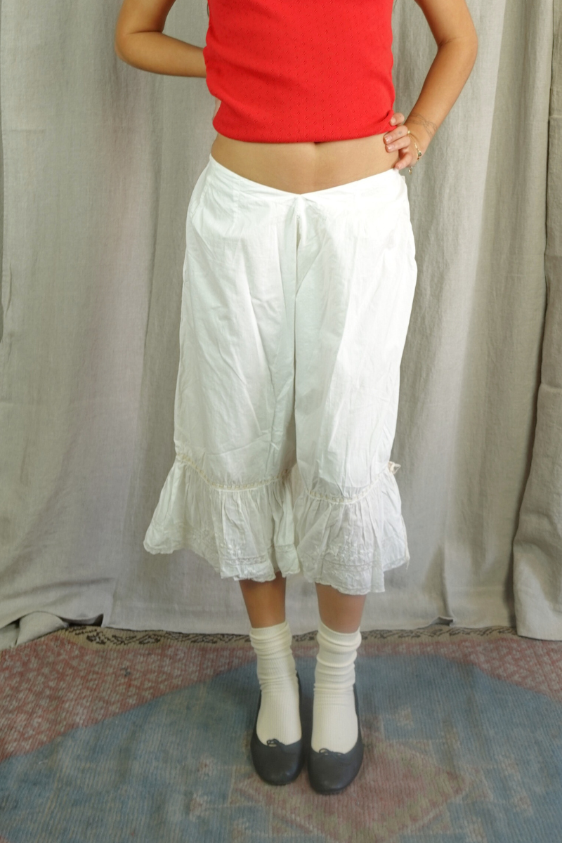 Antique French Cotton Lace Bloomers