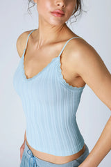 Lace Trim Texture Cami