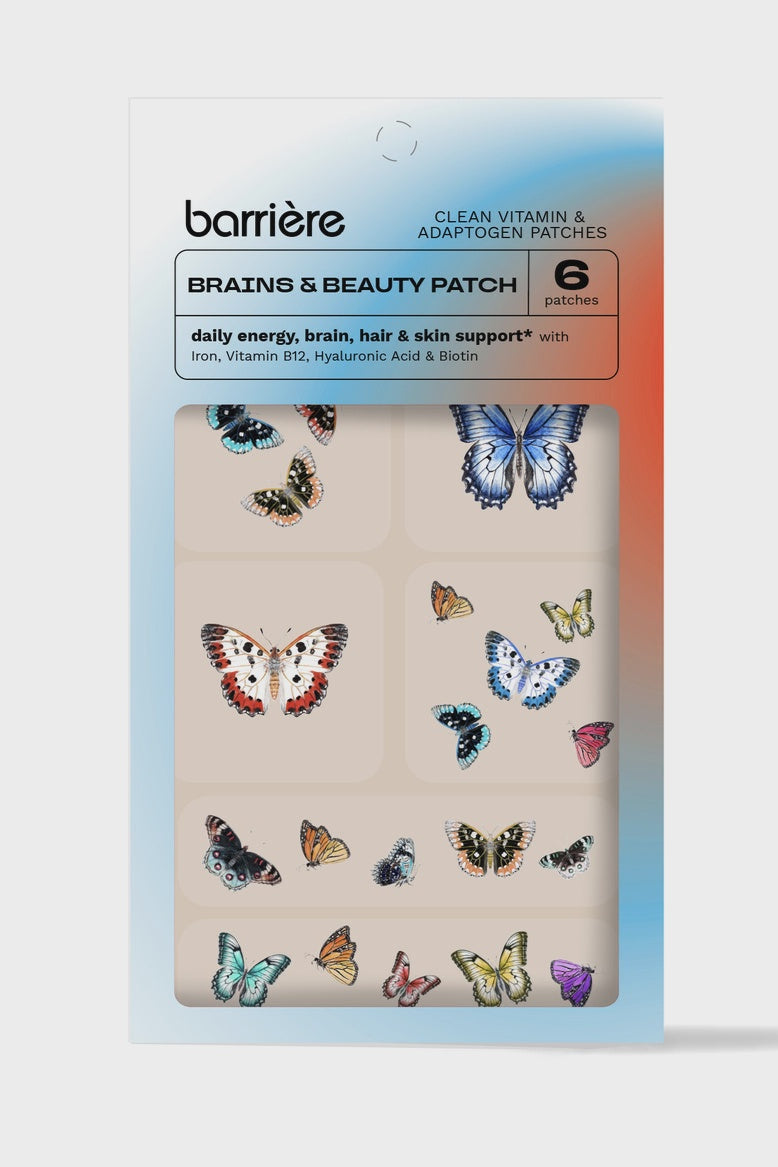 Brains & Beauty Vitamin Patch 6pk- Butterflies Print