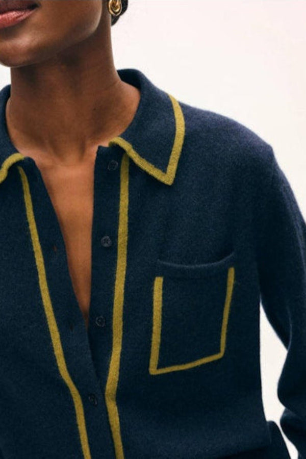Cashmere Tipped Button Shirt