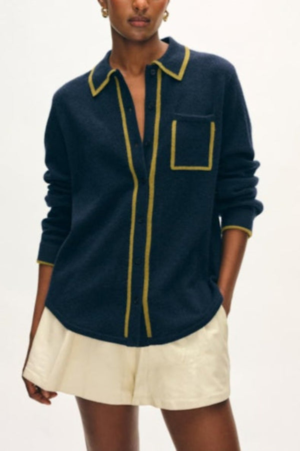 Cashmere Tipped Button Shirt