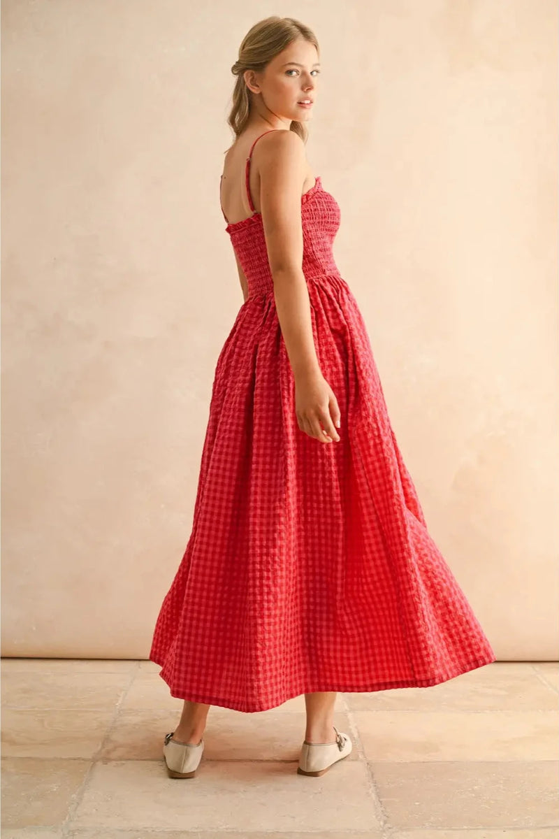Gingham Print Dress
