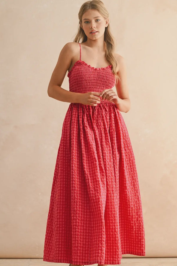 Gingham Print Dress
