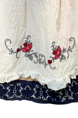 OM Embroidered Layered Dress