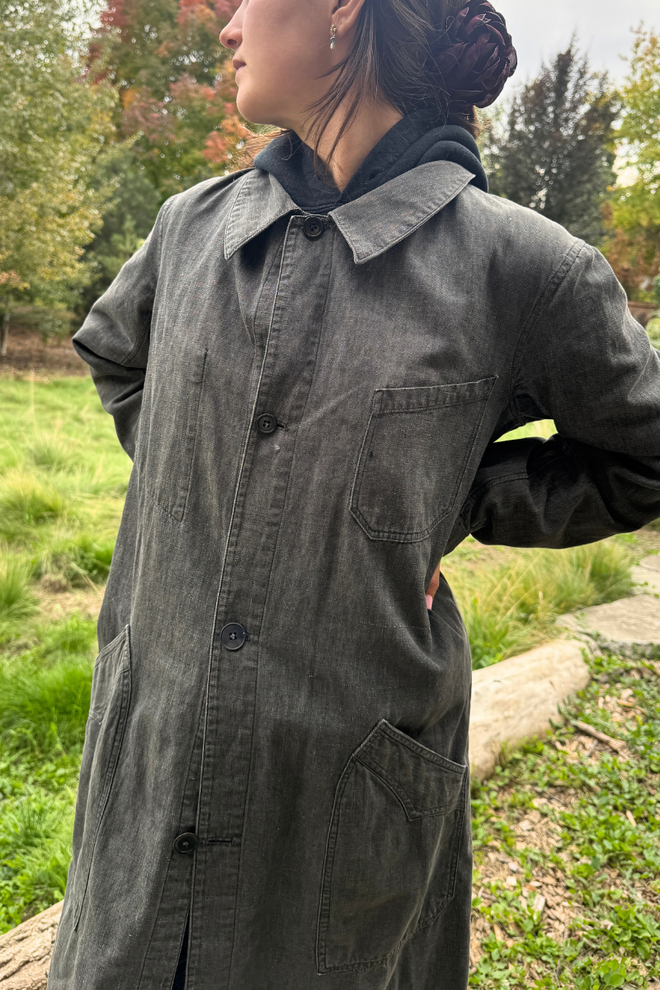 Vintage French Workwear Coat