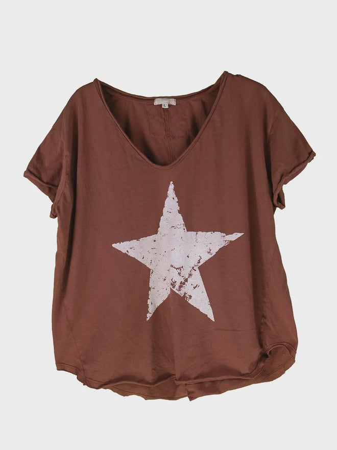 Distressed  Star Tee