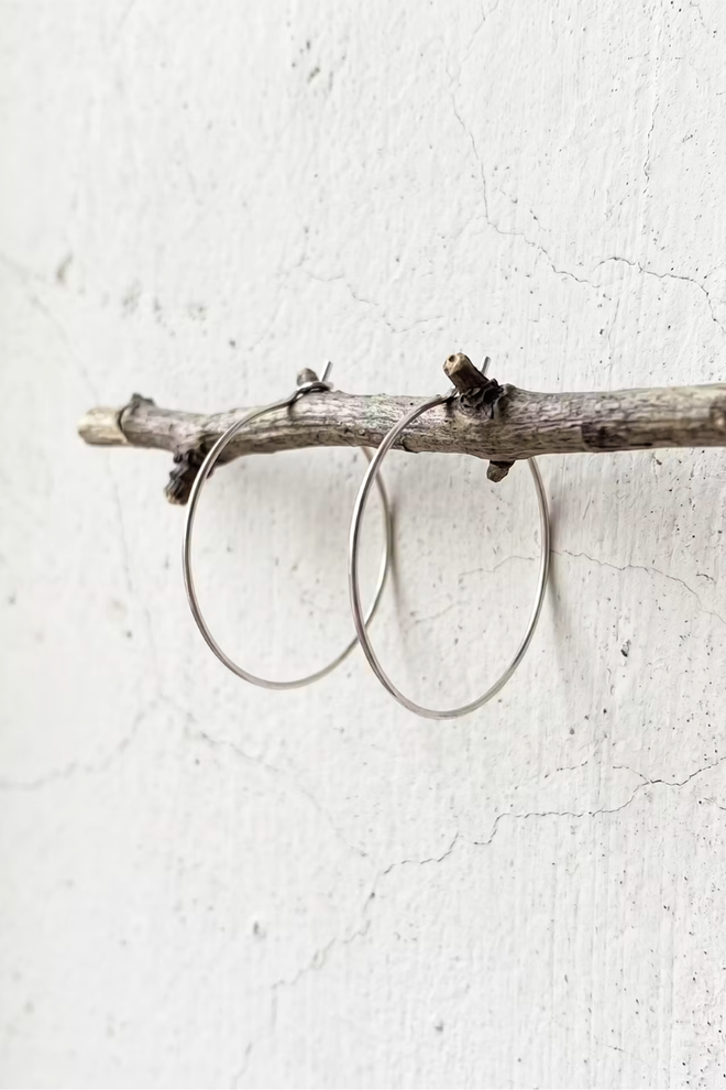 Simple Sterling Hoops