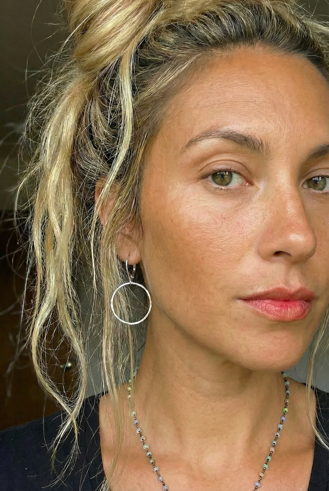 Sterling Circle Earrings