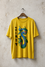 Distressed Tee w/Dragon