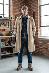 Vintage Man Style Paris Trench Coat