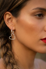 Heart + Hoop Earrings