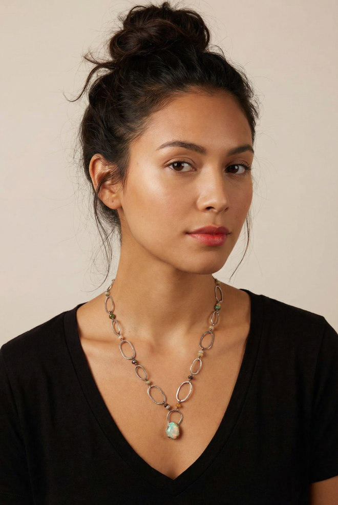Raw Opal Necklace