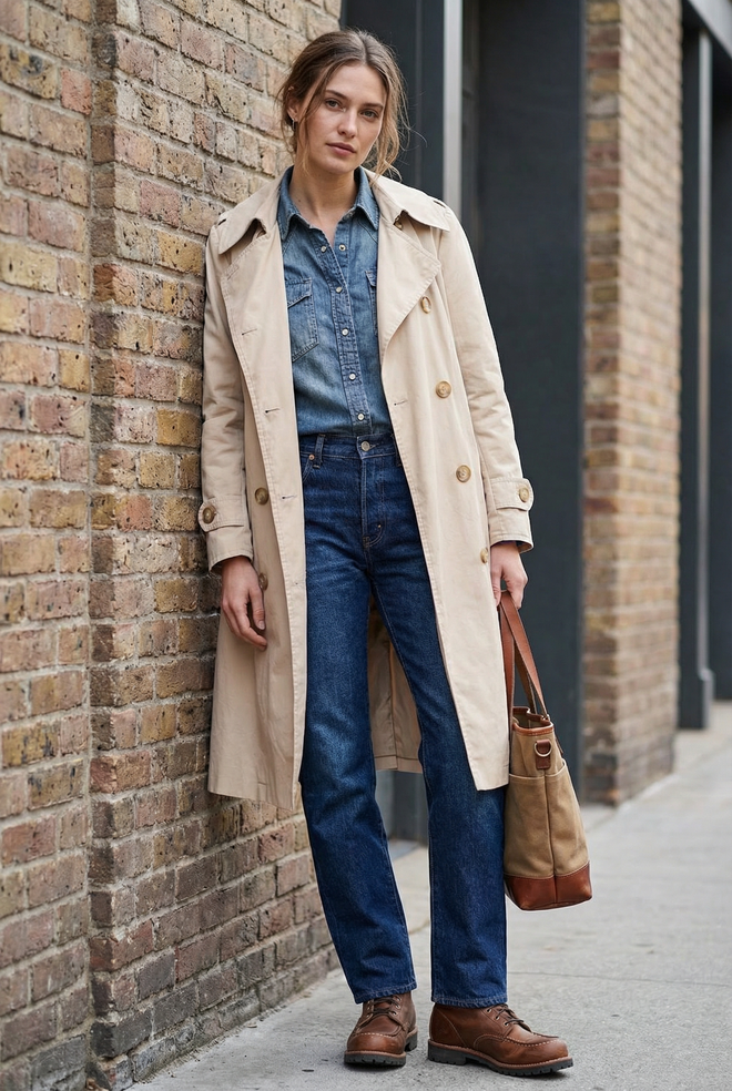 Vintage Entracte Paris Trench Coat