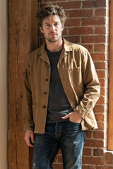 Chestnut Brown Vintage French Workwear Jacket