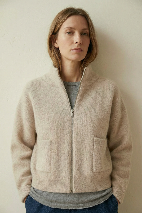 Alpaca Zip Front Jacket