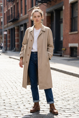 Vintage Man Style Paris Trench Coat